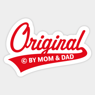 Original – © By Mom And Dad (Birth / Baby / Red) Sticker